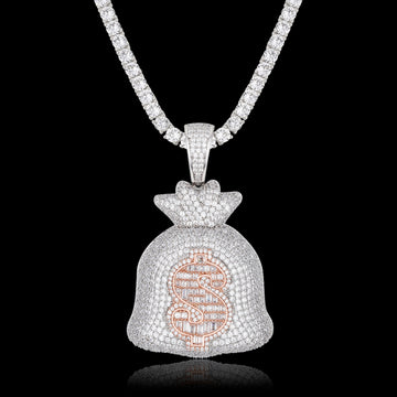 Iced Money Bag Pendant ZUU KING